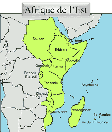 carte géographique de l afrique de l est Les relations anciennes entre les Arabes et l'Afrique de l'est
