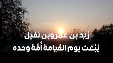 زيد بن عمرو: يُبْعَث يوم القيامة أُمَّة وحده