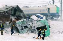 Train Crash Kills Four as Snowstorms Hit Japan