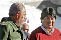 Castro Welcomes Bolivia