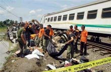 13 Die in Indonesia Train Crash