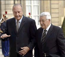 Chirac Calls for Fund to Pay Palestinian Salaries 