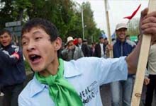 Thousands Rally against Kyrgyz President