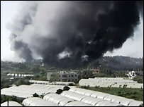 Aid convoy under fire in Lebanon