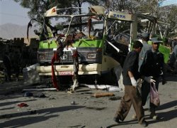 Suicide bomb kills 12 Afghan police on bus