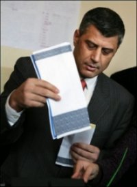 Ex-Kosovo fighter claims victory   