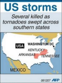 Deadly tornadoes hit southern US   