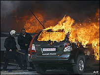 Violence as Kosovo Serbs protest