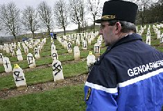 Muslim war graves defaced in France   