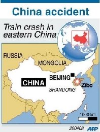 At least 66 dead in China train collision 