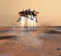 Spacecraft lands at Mars north pole