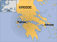 Two killed by large Greek quake 