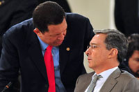 Chavez and Uribe in trade talks 