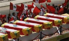 Lebanese funeral held for fighters 