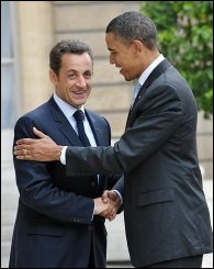 Obama meets pro-US Sarkozy in Paris