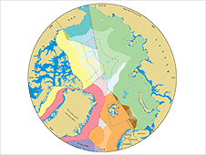 Arctic Map shows dispute hotspots 