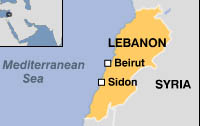 Lebanon helicopter hit by gunfire 