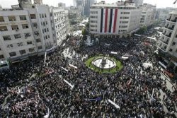 Syrians march in protest at US raid 