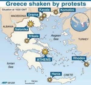 Renewed violence erupts in Greece 