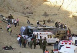 Deaths in Israeli tourist bus crash 