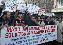 Kashmiris protest "India killing of two Muslim youth"