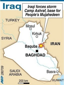 Deaths in Iraq raid on Iranian camp 