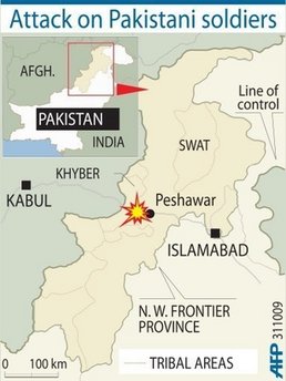 Bomb kills soldiers in Pakistan 