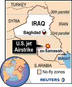 U.S. Planes Bomb Iraqi Defenses