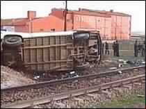 Train Hits School Bus in Turkey